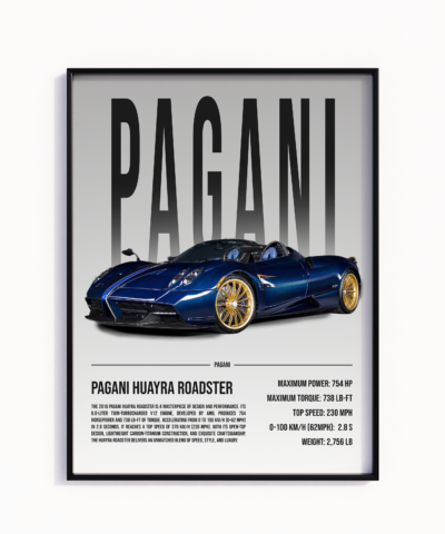 Pagani Huayra Roadster - Poster Digital Download